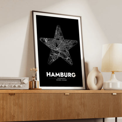Hamburg Star Map Poster