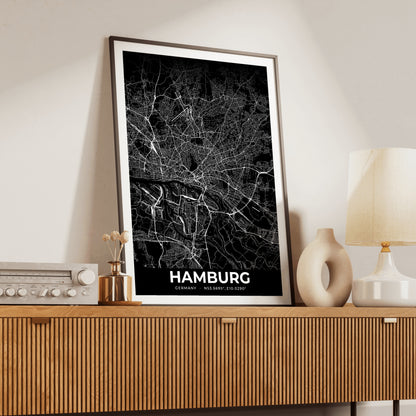 Hamburg Elegant Map Poster