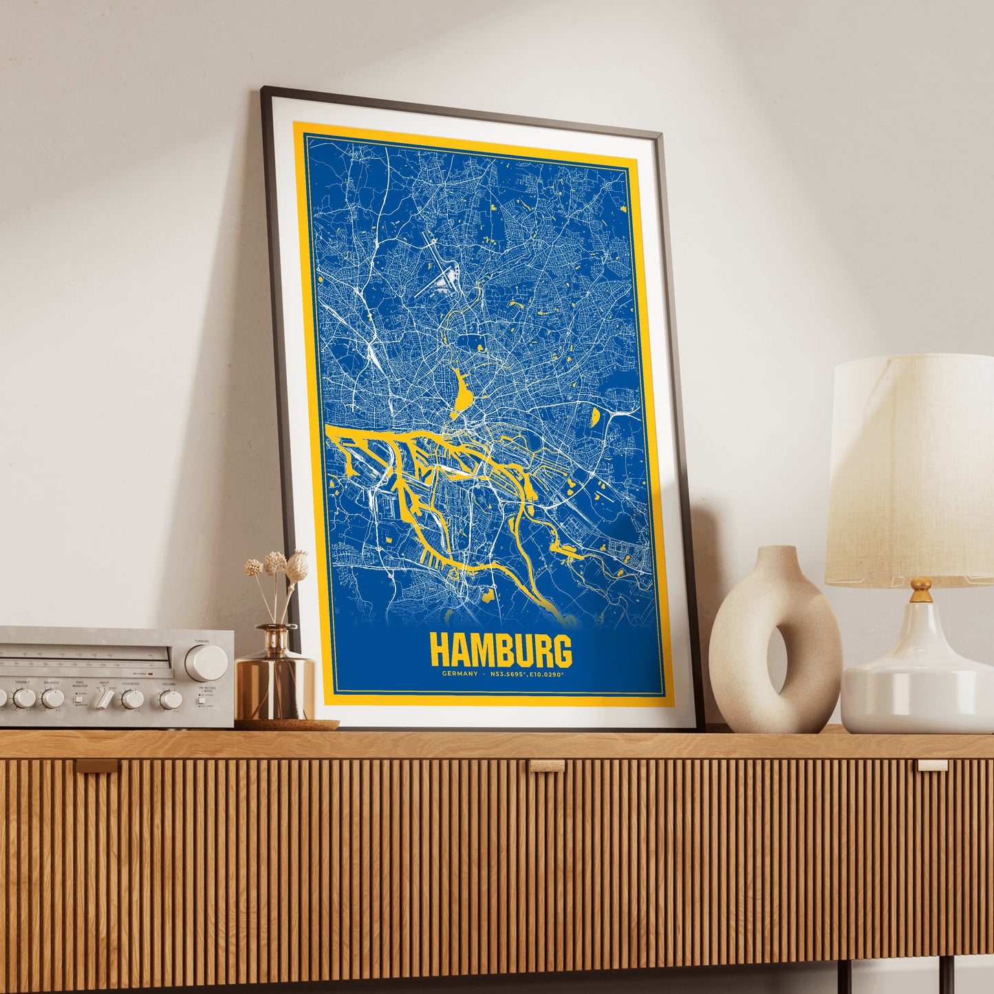 Hamburg Blockbuster Map Poster