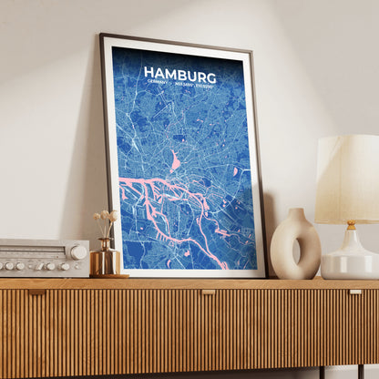 Hamburg Candy Map Poster