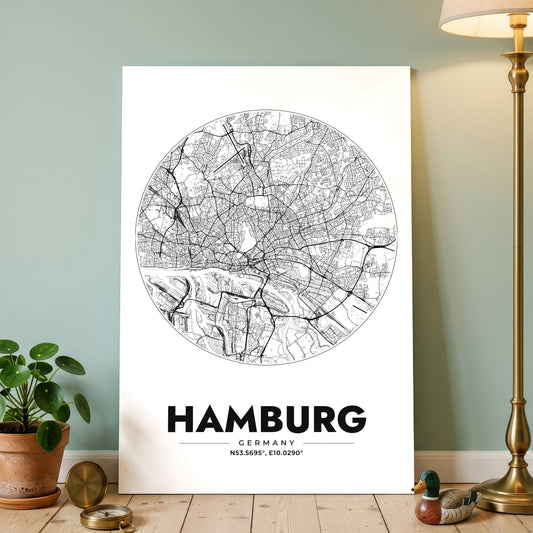 Hamburg Spot Map Poster