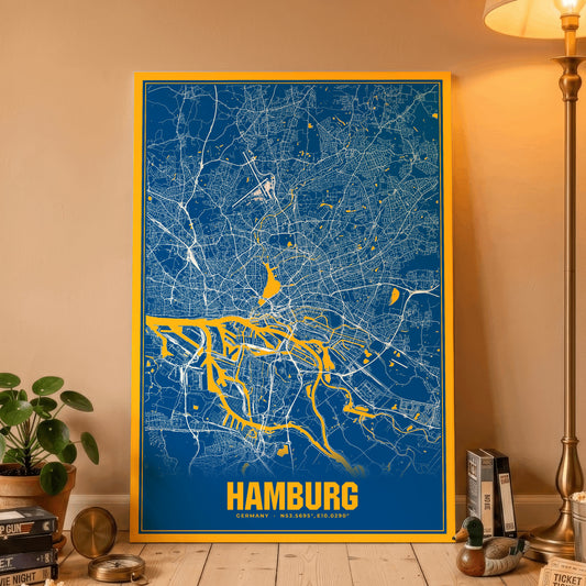 Hamburg Blockbuster Map Poster