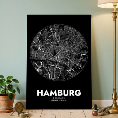 Hamburg Spot Map Poster