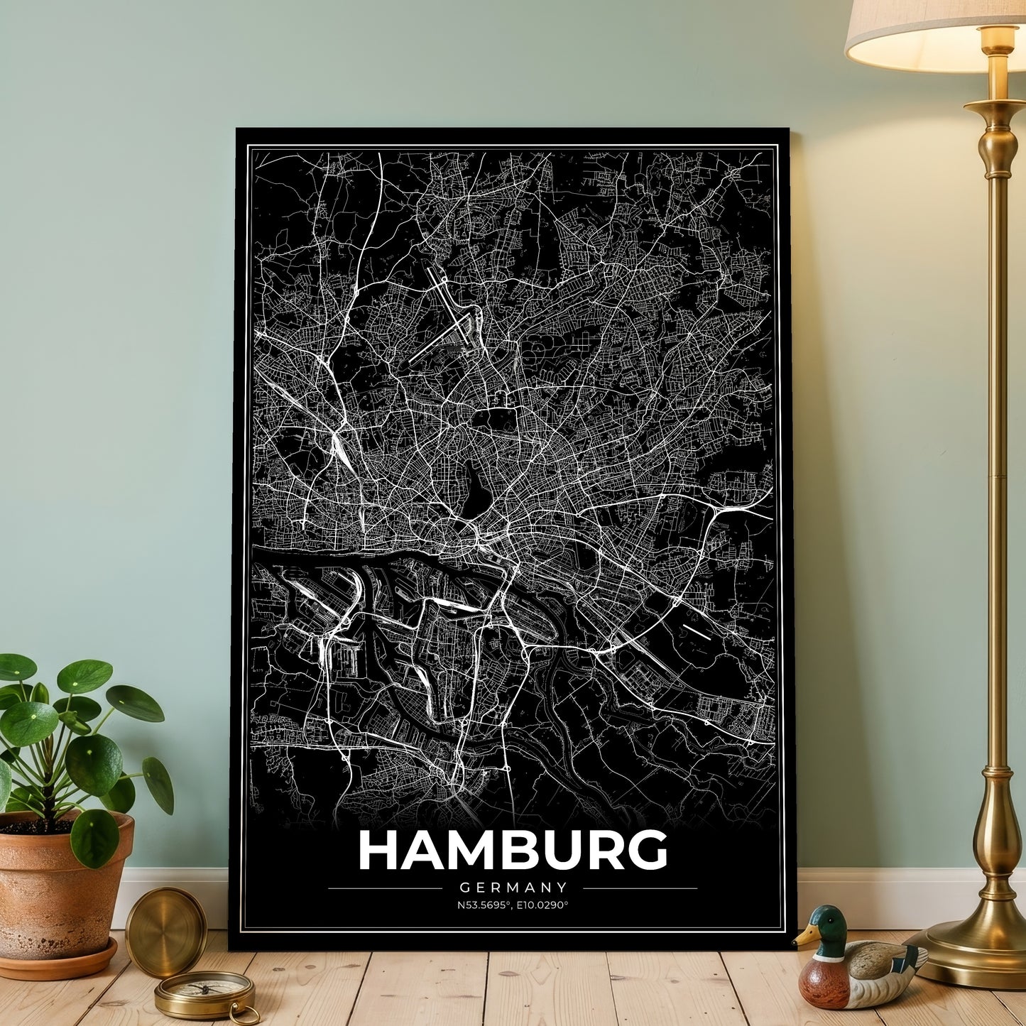 Hamburg Modern Map Poster