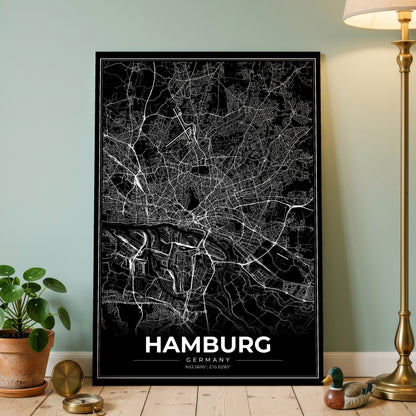 Hamburg Modern Map Poster
