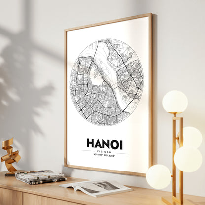 Hanoi Spot Map Poster