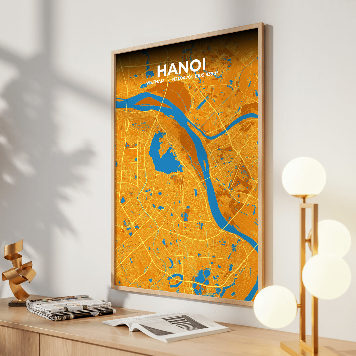 Hanoi Scorch Map Poster