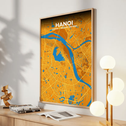 Hanoi Scorch Map Poster