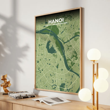 Hanoi Clay Map Poster