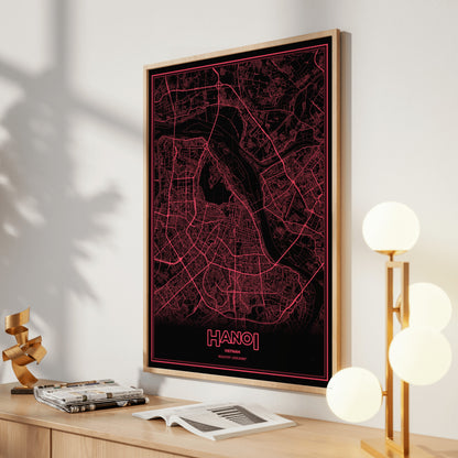 Hanoi Phosphor Map Poster - System Alert
