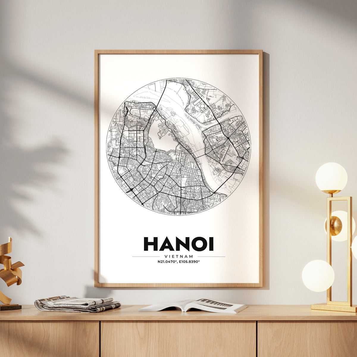 Hanoi Spot Map Poster