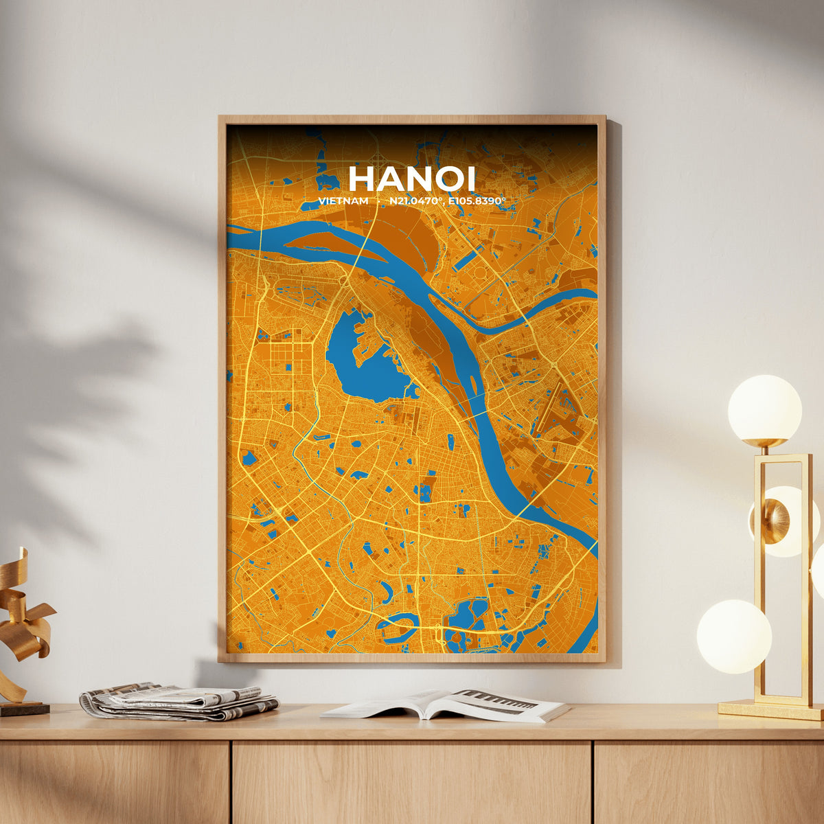 Hanoi Scorch Map Poster