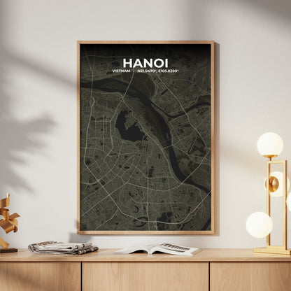 Hanoi Sable Map Poster