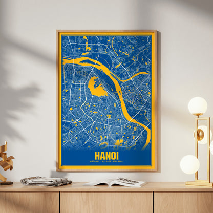 Hanoi Blockbuster Map Poster
