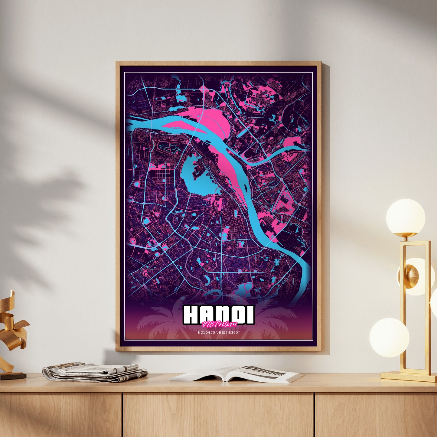 Hanoi GTA Map Poster