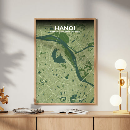 Hanoi Clay Map Poster
