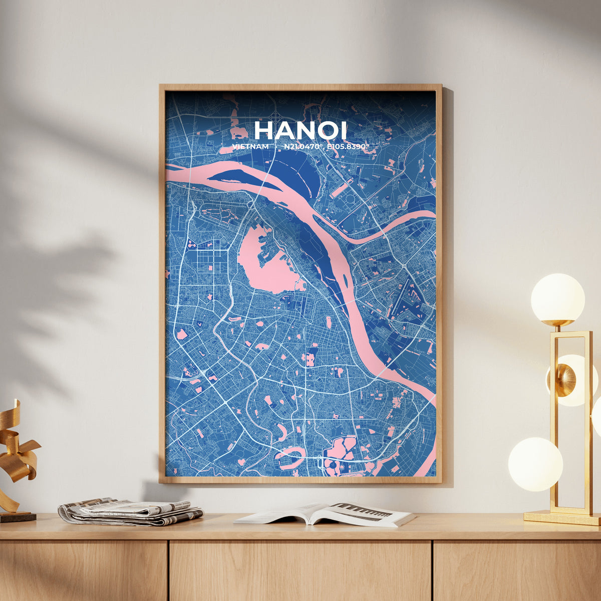 Hanoi Candy Map Poster