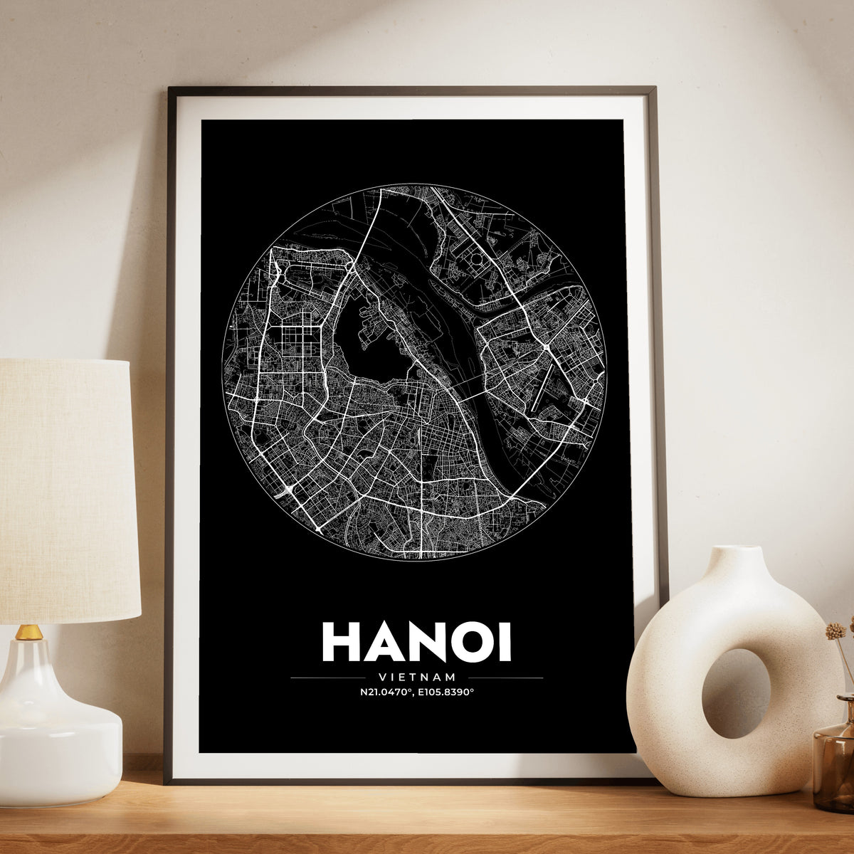 Hanoi Spot Map Poster