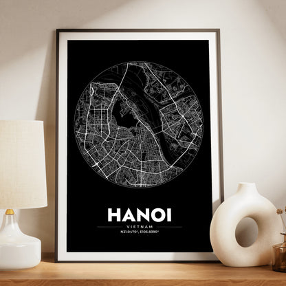 Hanoi Spot Map Poster
