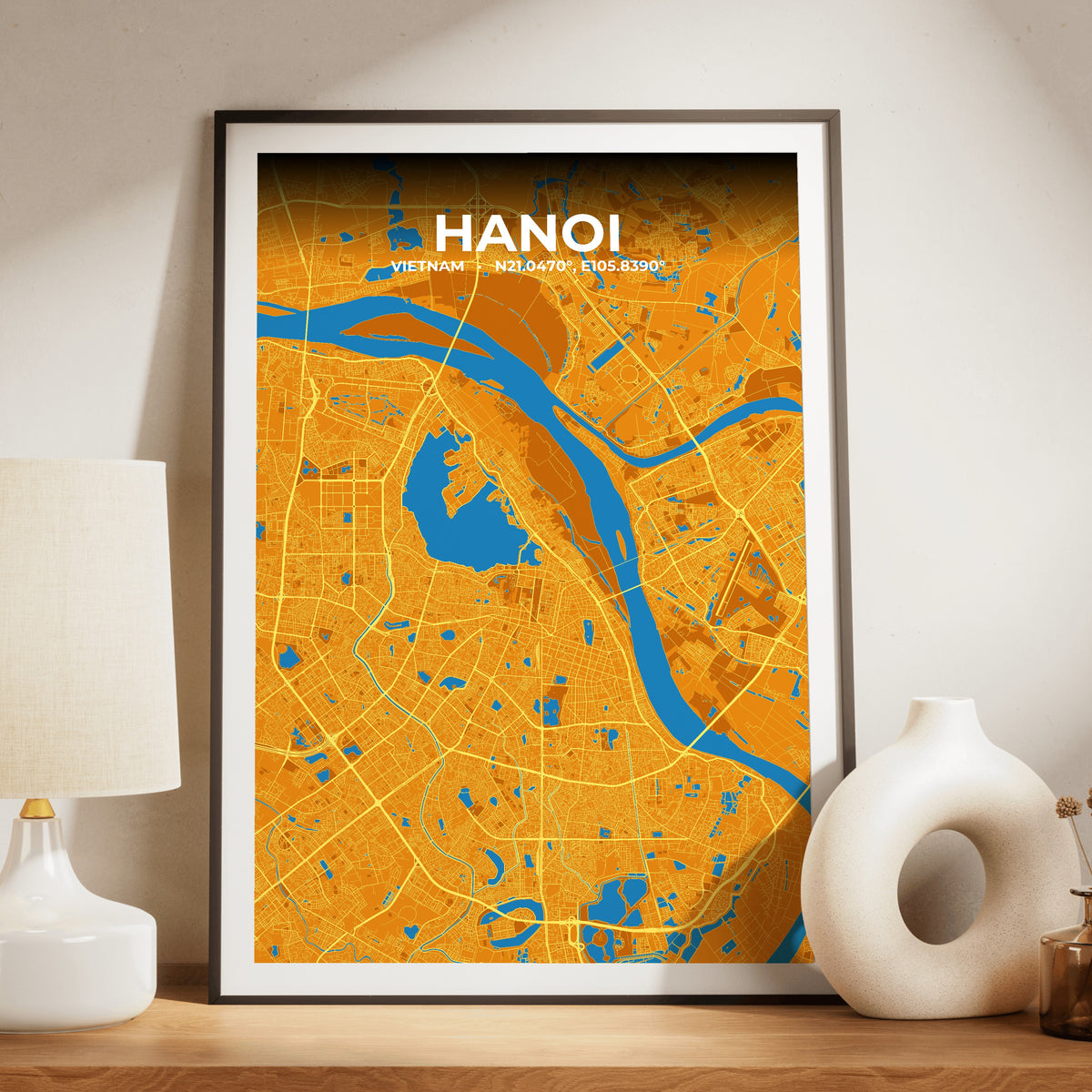 Hanoi Scorch Map Poster