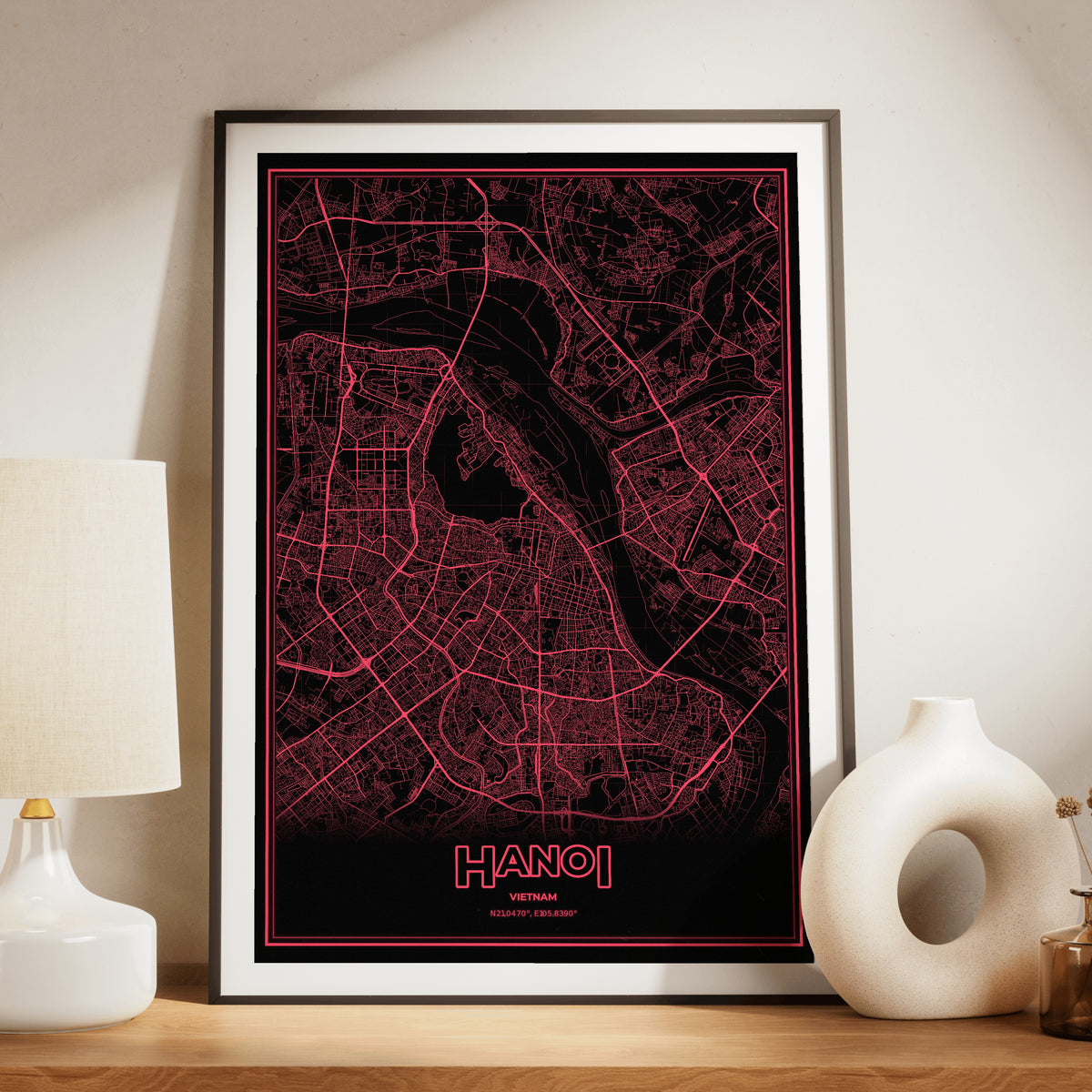 Hanoi Phosphor Map Poster - System Alert