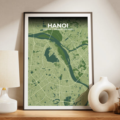 Hanoi Clay Map Poster