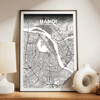 Hanoi Ash Map Poster
