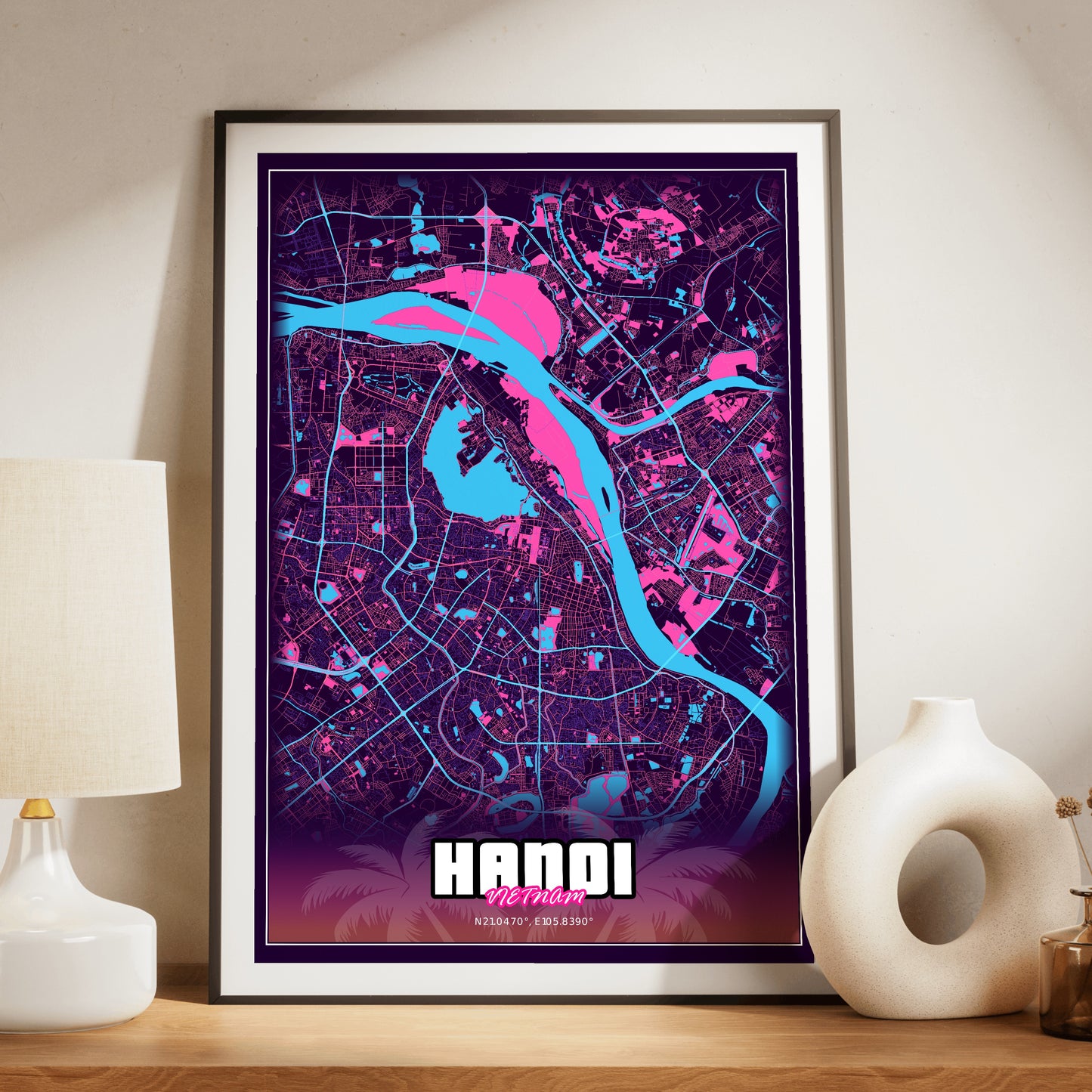 Hanoi GTA Map Poster