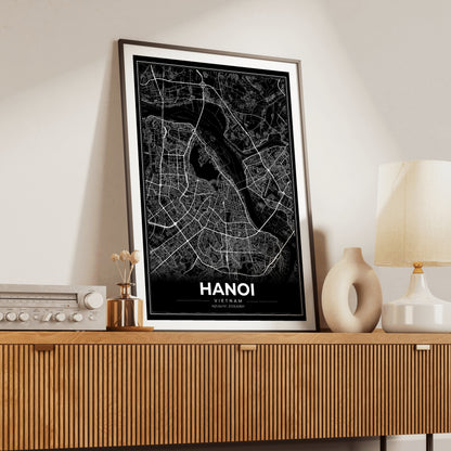 Hanoi Modern Map Poster