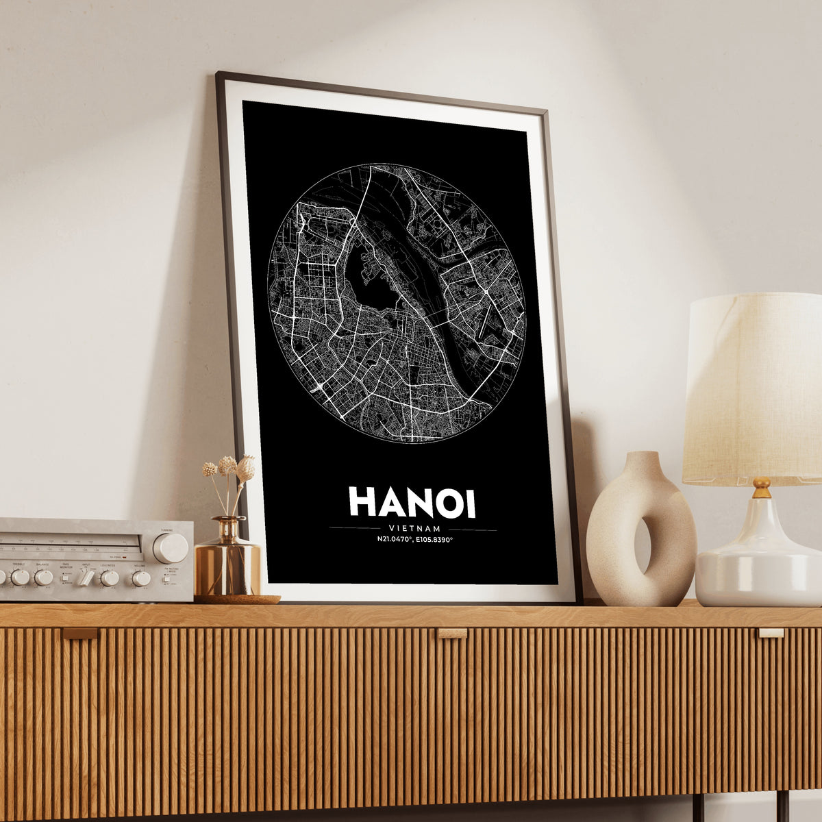 Hanoi Spot Map Poster