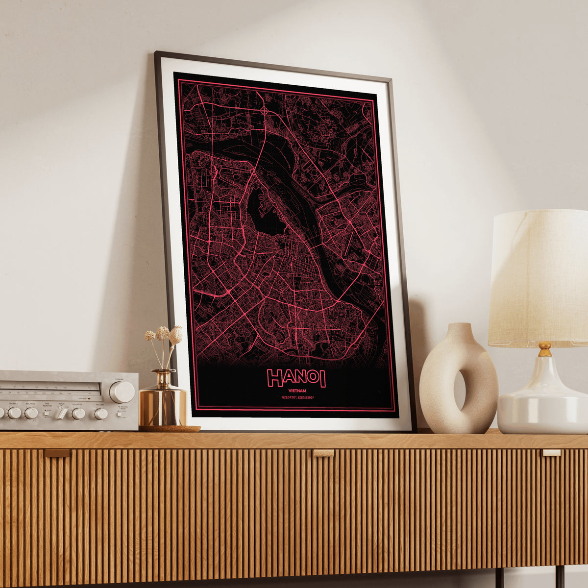Hanoi Phosphor Map Poster - System Alert