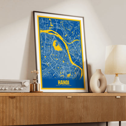 Hanoi Blockbuster Map Poster