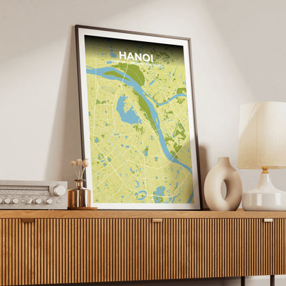 Hanoi Fern Map Poster