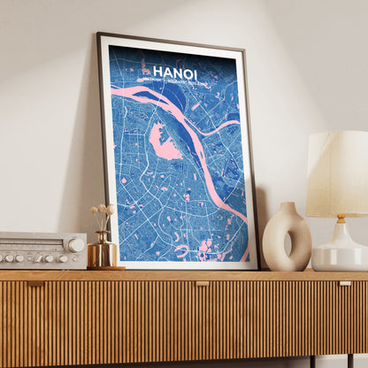 Hanoi Candy Map Poster
