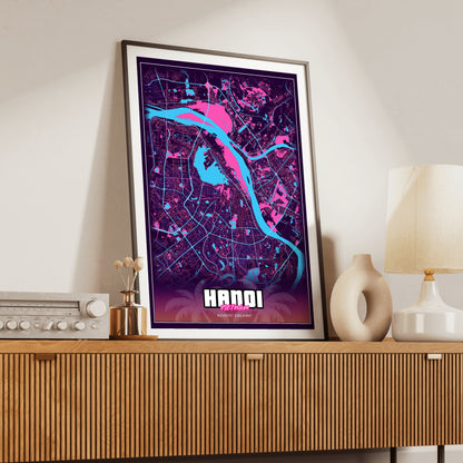 Hanoi GTA Map Poster