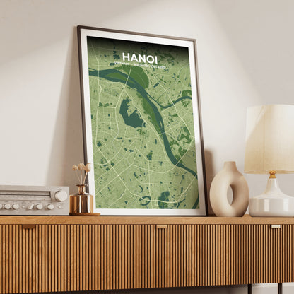Hanoi Clay Map Poster