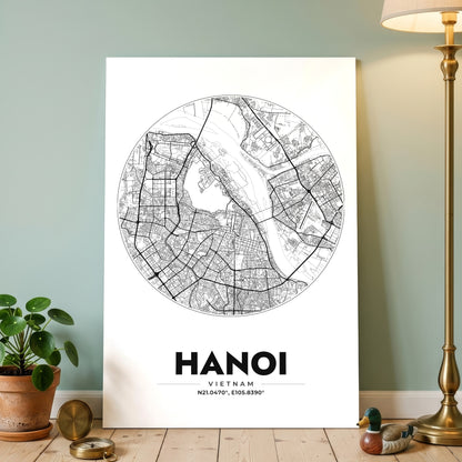 Hanoi Spot Map Poster
