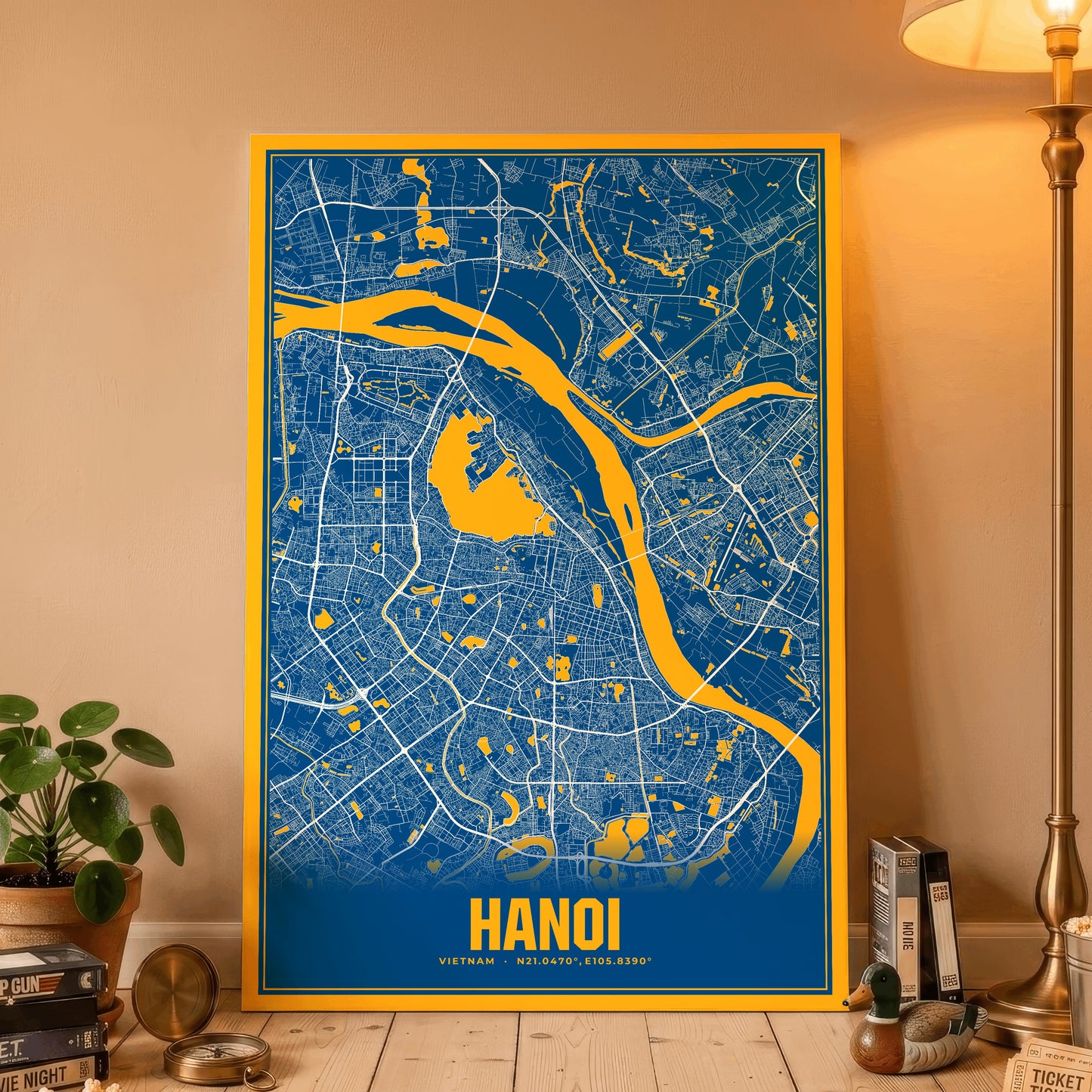 Hanoi Blockbuster Map Poster
