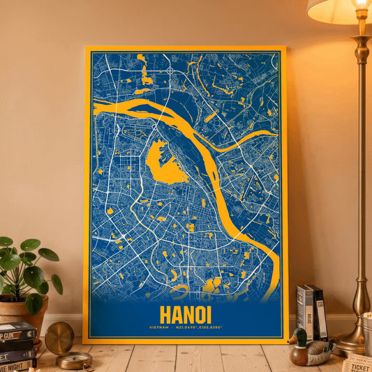 Hanoi Blockbuster Map Poster