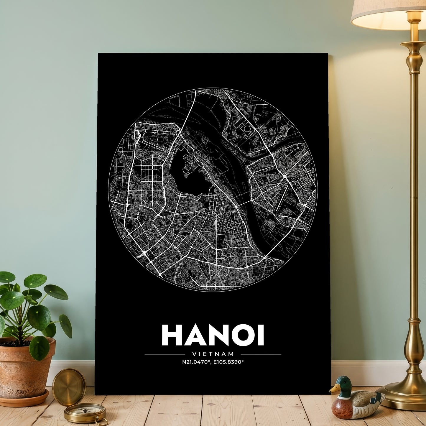 Hanoi Spot Map Poster