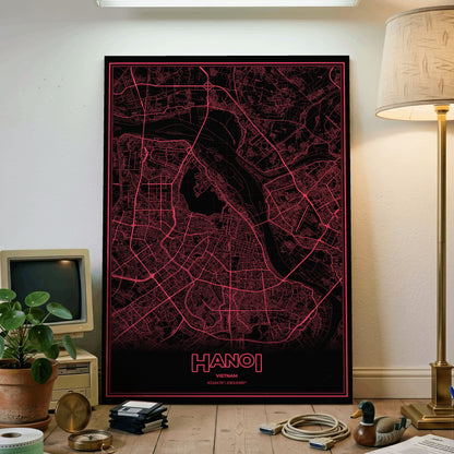 Hanoi Phosphor Map Poster - System Alert