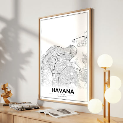 Havana Modern Map Poster