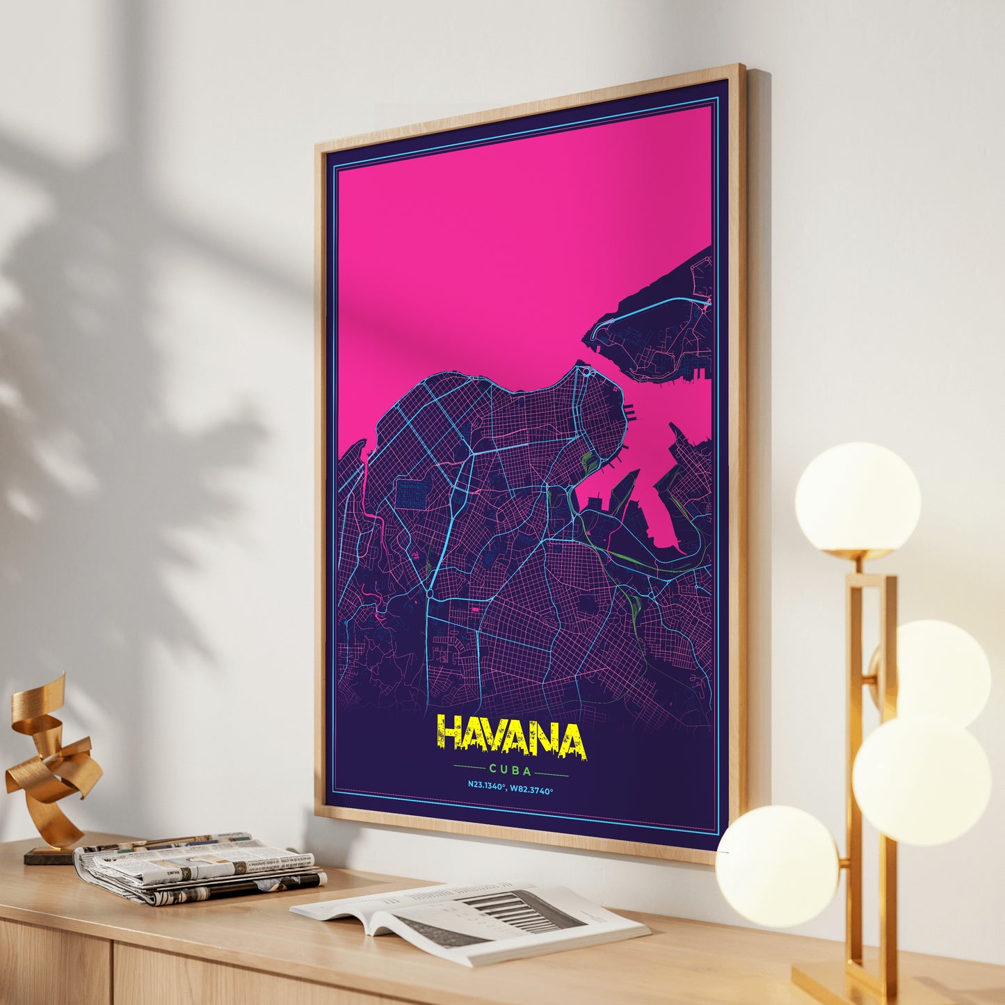 Havana Cyberpunk Map Poster