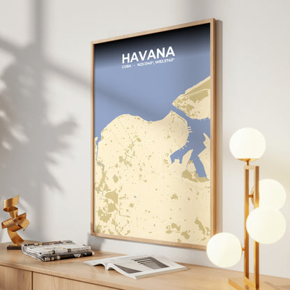 Havana Barn Map Poster