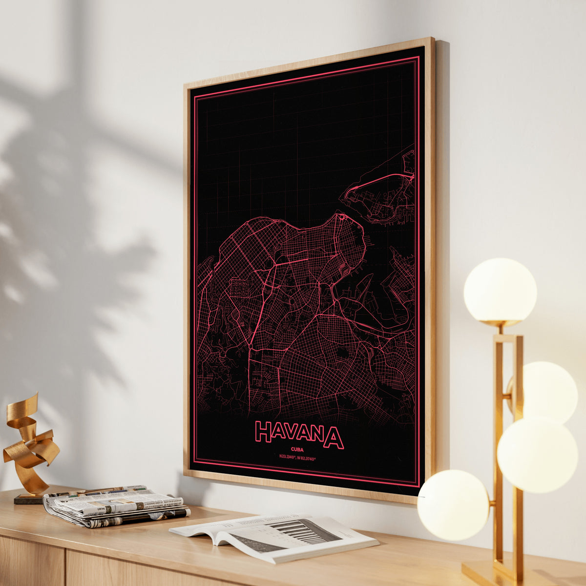 Havana Phosphor Map Poster - System Alert