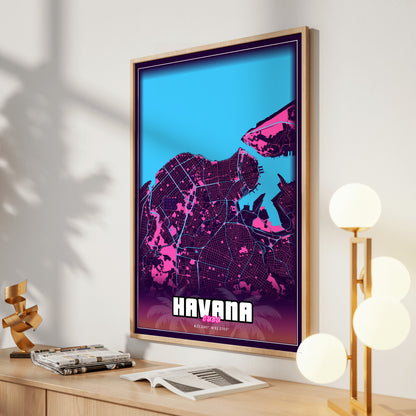 Havana GTA Map Poster
