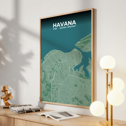 Havana Mist Map Poster