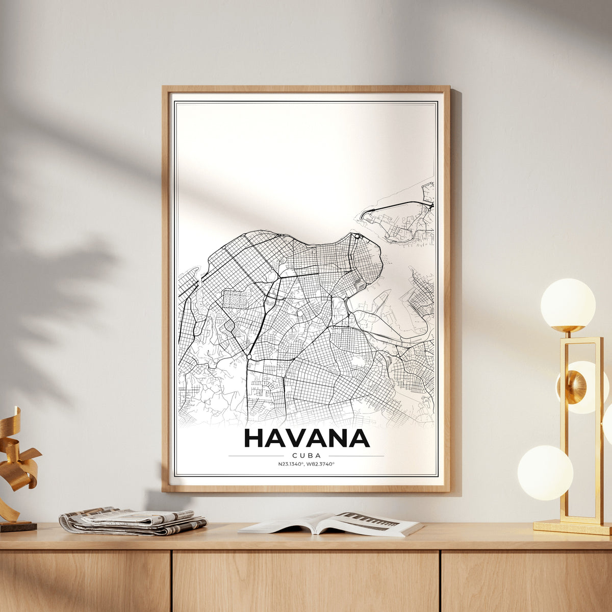 Havana Modern Map Poster