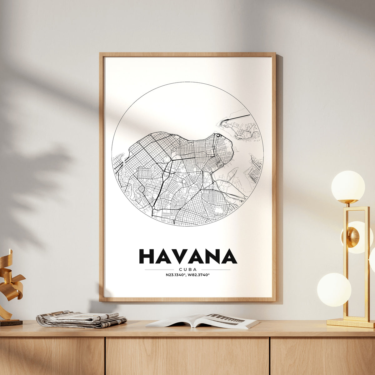 Havana Spot Map Poster
