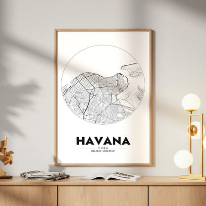 Havana Spot Map Poster